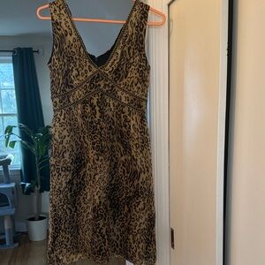 Boston Proper Animal Print Mini Dress